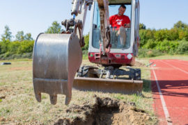 Automatická závlaha fotbalového hřiště